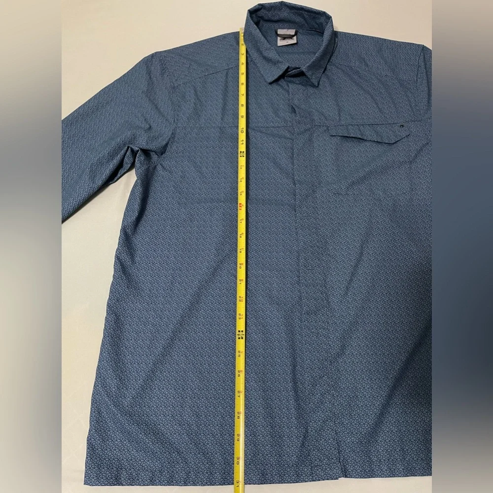Mapamyumco L/S Button Down‎ Shirt Men’s Size M Hidden Snaps Hiking - Picture 5 of 8